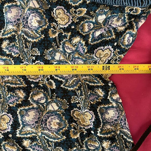 Linda Anderson Women's Floral Chiffon Blouse Cutout Detail Size XXL - Picture 6 of 7